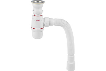 Сифон для умыв. WIRQUIN NEO 11/2*40мм (с вып. и гофрой)