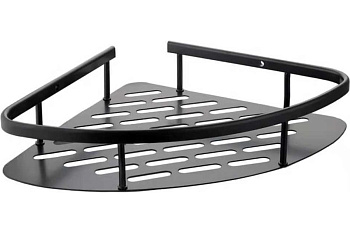 Полка угловая настенная нерж. черная Fashun A7325-7