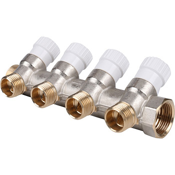 Коллектор распределительный 3/4"х1/2" 4 выхода STOUT