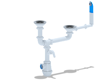 Сифон Ани ГРОТ 3*1/2  40*  2й перелив круг.разноуровневый
