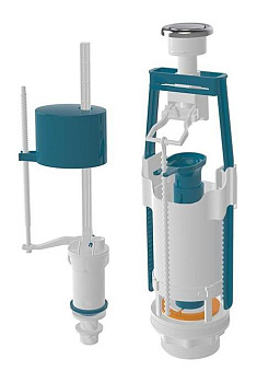 Арматура для смывного бочка NOVA универсальная с клапаном нижней подачи 4163