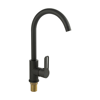 Смеситель CONSUL д/кухни, ГРАФИТ шаров, ручка с прорез.