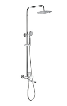 Душевая система со смесителем и тропическим душем,встр.в излив перекл латунь. L2480 LEDEME