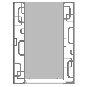 Зеркало 50*70 см с мат. рисунком + полка 40см  SANAKS 40533