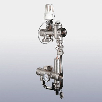 Смесит узел для тёплого пола под насос 130мм (VT. VALMIX.0.130)