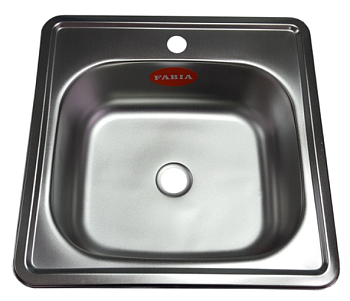 Мойка FABIA Декор 48*48*16 см,под маленький сифон  перпелива+Гофросифон  в комплекте