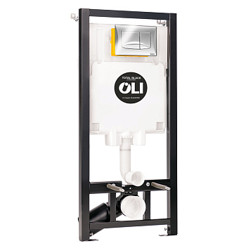 Инсталляция для унитаза OLI 80 ECO кнопка River Della хром глянец