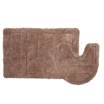 Набор ковриков 60х90 + 50х50 см, микрофибра, Beige Landscape IDDIS