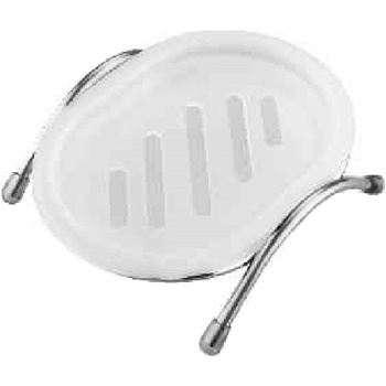 Мыльница настольная  с двойным дном Белая L332-2 LEDEME