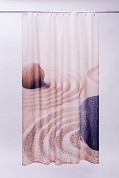 Штора для ванной комнаты, 180*200 см, полиэстер, Sandy IDDIS  640P18RI11