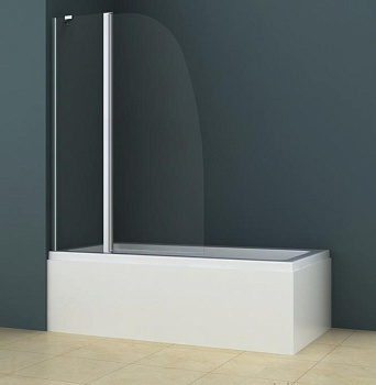 Душ.шторка AZ-142 хром 6мм пр.стекло