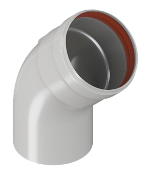 Отвод 45гр D80мм  KRATS