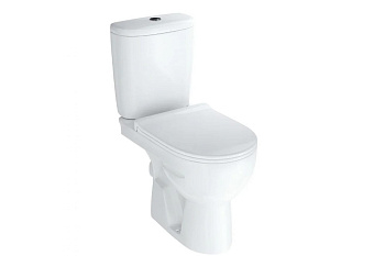 Унитаз-компакт Галант белый Кировит, горизонтальный выпуск, крышка микролифт 