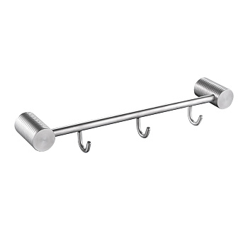 Вешалка с тремя крючками прямая нерж. с рез.креплением GFmark 81204