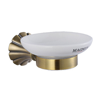 Мыльница керамическая с креплением к стене под БРОНЗУ MAGNUS 95004