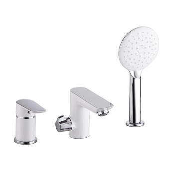 Смеситель CLOSB3Ki07 для ванны на борт на 3 отверстия, каскадный излив  Cloud IDDIS