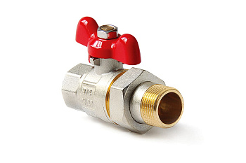 Кран шаровый,бабочка Н-В 1/2, со сгоном