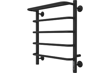 Полотенцесушитель электрический Стандарт с полкой КС П5 500*600 9005 Чёрный