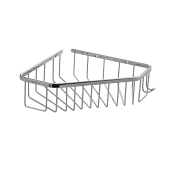 Полочка угловая пятиугол. одинарная 22 см хром САНАКС