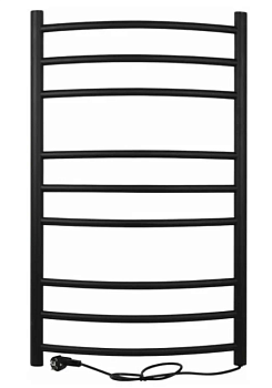 Полотенцесушитель электрический КЛАССИК-ПРЕМИУМ-ДУГА 870*530*110 на 9 перекл. BRIMIX черный сух. ТЭН