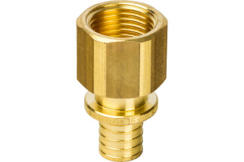 Переходник с внутренней резьбой 16xRp 1/2" для труб из сшитого полиэтилена аксиальный STOUT 