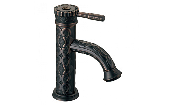 Смеситель LM6606ORB для умывальника Жасмин монолитный, черная бронза LEMARK