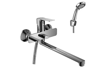 Смеситель одноруч. универсальный с плоским поворотным изливом 350 мм RS27-33 ROSSINKA