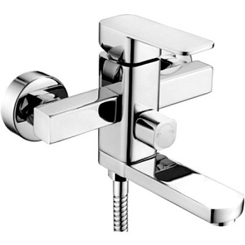 Смеситель L3233 для ванны с коротким поворот.изливом дивертор в корпусе шаровый (латунь) LEDEME 