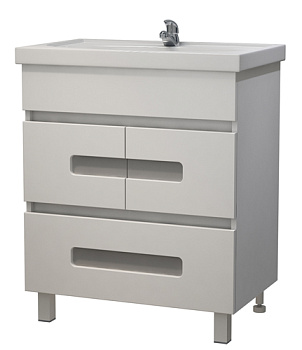 Тумба Модерн 70 DB1 + раковина Фостер 70 белый Glass