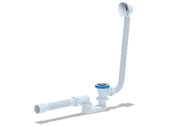 Сифон Ани д\ванны клик-клак плоский 1 1/2*с г/тр 40*50 ЕС-055