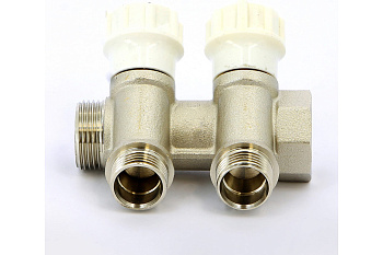 Коллектор регул. с вент. 2 вых. 3/4*1/2 НВ никелир. ITAP