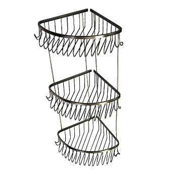 Полочка тройная угловая овальная под БРОНЗУ MAGNUS 95352