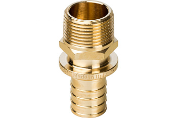 Переходник с наружной резьбой 25xR 3/4" для труб из сшитого полиэтилена аксиальный STOUT