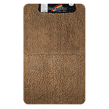 Коврик в ванную Moss 101 двойной коричневый 60*100+50*60 см 100% хлопок ворс 30мм