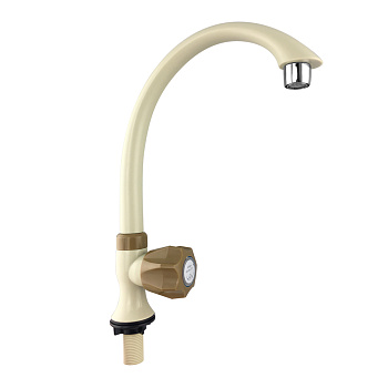 Кран BRIMIX на одну воду 607 (беж.)