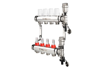 Колл. группа со вст. расх. 1"x8 вых .Valtec (НЕРЖ) концевая VTc.589