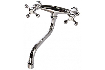 Смеситель для кухни от стены с маховиками L4608 LEDEME