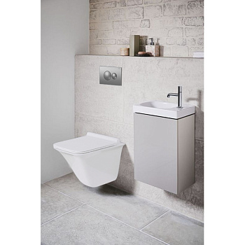 Сет 3в1 Инсталляция LORANTO+кл.круглая хром матовая+унитаз FATTO белый