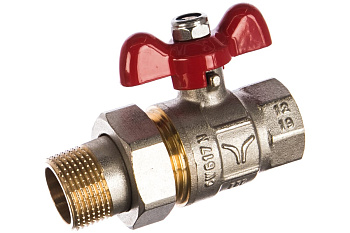 Кран шаровый,бабочка Н-В 3/4, со сгоном