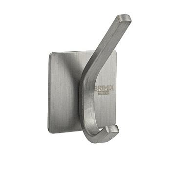 Крючок двойной BRIMIX нерж. сталь (крепеж самоклейка)