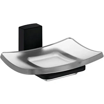 Мыльница настенная стеклянная ЧЕРНЫЙ L30302B LEDEME