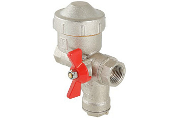 Кран шар. со встроен. фильтром и редуктором КФРД 1/2 вн-вн бабочка (правый) VT.298.NR.04