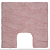 Коврик для ванной комнаты, хлопковый Волна розовый, 50*50 с U-вырезом TRENDY