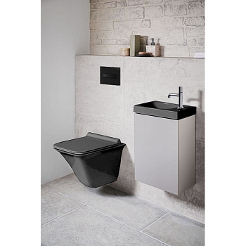 Сет 3в1 Инсталляция LORANTO+кл. Line черн. мат.+унитаз CANTO черн. мат.