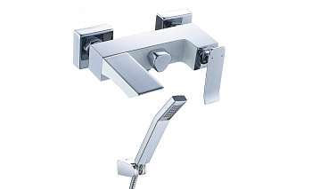 Смеситель LM5814СW для ванны с кор.изл. хром/белый Контест LEMARK
