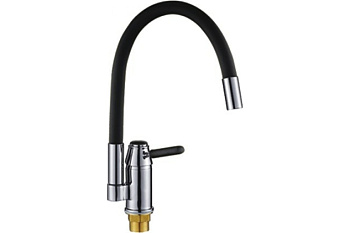 Смеситель  для кухни с гибк. изливом черный POTATO P58233-6