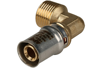 Угольник-переходник 1/2*16 с наружней резьбой пресс STOUT