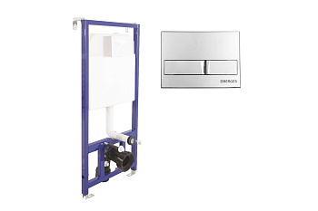 Инсталляция для унитаза BERGES NOVUM кнопка L3 глянец хром