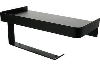 Бумагодержатель с полкой для телефона черный Fixsen HoReCa FX-31011B