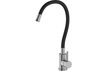 Смеситель для кухни с гибким изливом нержавеющая сталь BALEAR 13435-3BL Черный OLIVE'S